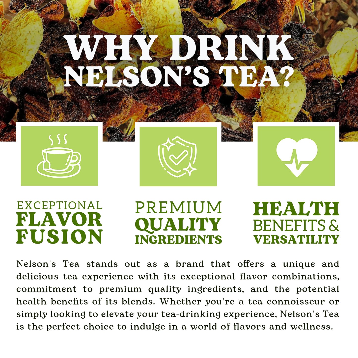 Nelsons Tea Loose Leaf Herbal Tea - Caffeine Free Sarsaparilla Blend - 4 oz