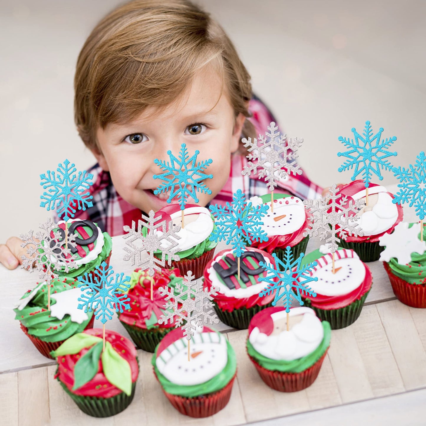 36 Pcs Snowflake Cupcake Toppers Glitter Winter Frozen Theme Cupcake Picks For Winter Wonderland Snowflake Theme Baby Shower Kid