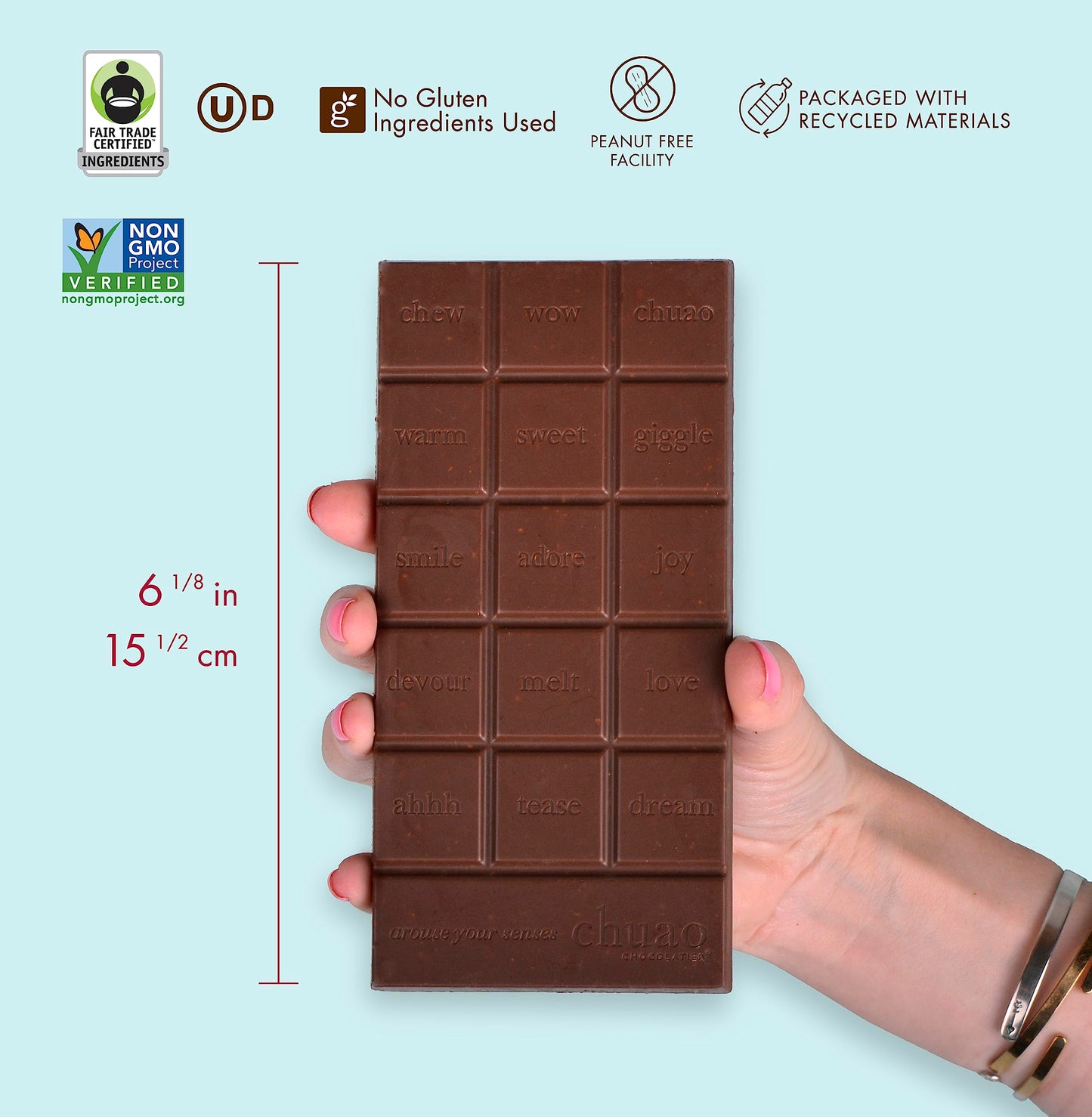 Chuao Chocolatier Totally Tangy Mango Dark Chocolate Gourmet Bars | For Gift Baskets, Birthday, Thank You, Care Package | 12 Ct, 2.8 Oz Each
