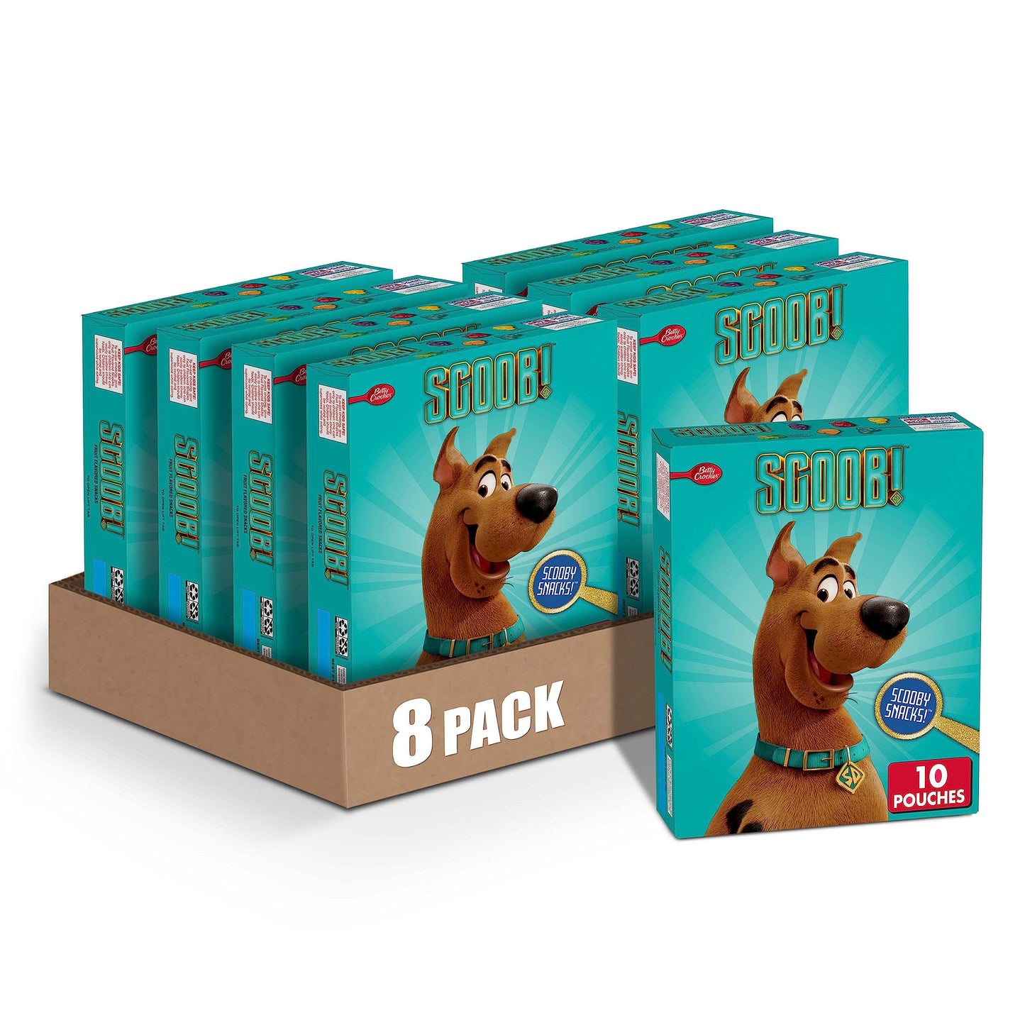 Betty Crocker Scooby Doo Snacks, Fruit Snacks, 8 Oz, 10 Ct (Pack Of 8)