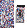 Fancy Sprinkles Superheroes, Assemble! Crunchy Jimmies, Sugar Nuggets, Mini Edible Glitter Stars, And Hexagons In Metallic Silve