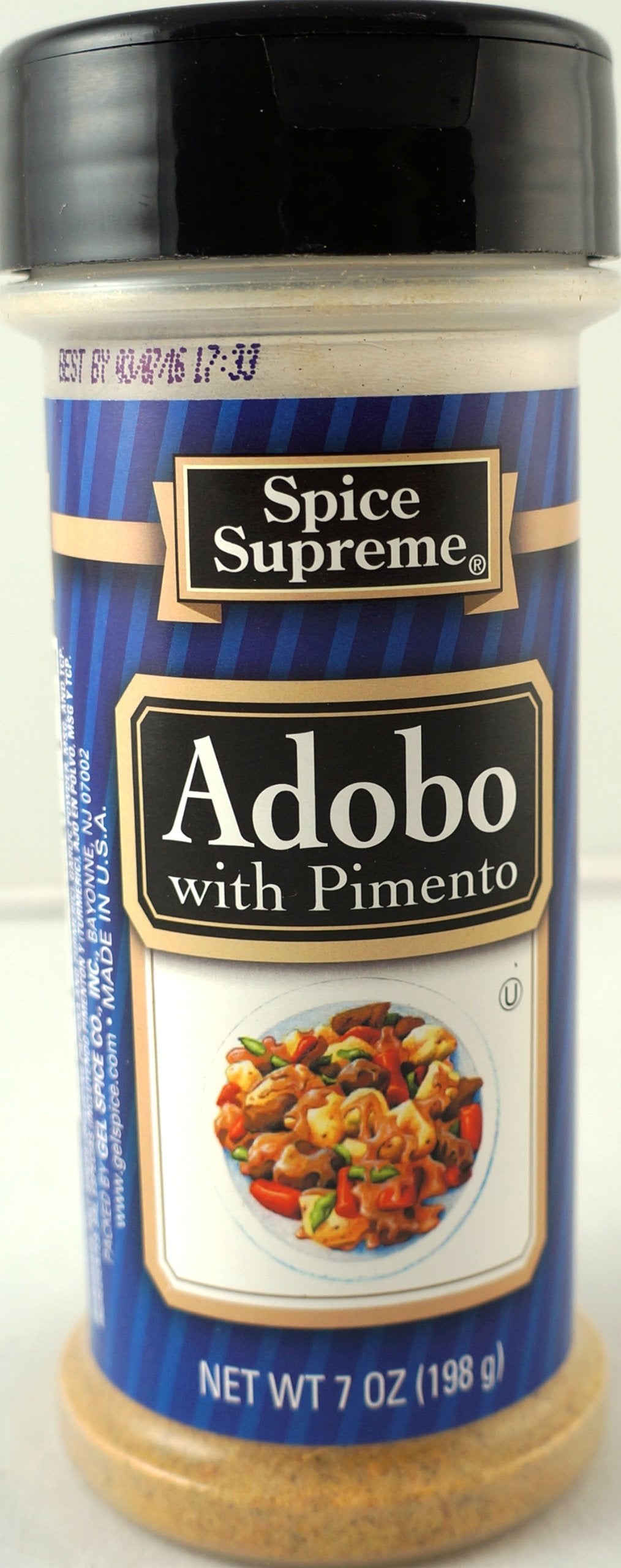 Spice Supreme Adobo Seasoning with Pimento, 7 Ounce - Perfect for Flavoring Meats, Soups, and More!