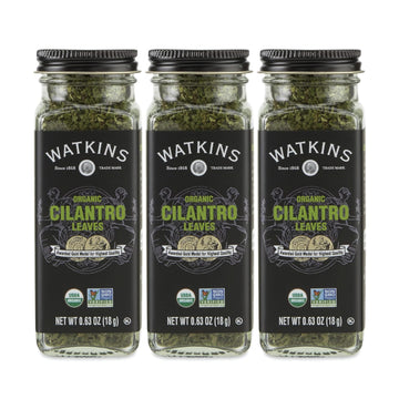 Watkins Gourmet Organic Spice Jar, Cilantro Leaves, 0.63 Ounce Jar, 3-Pack