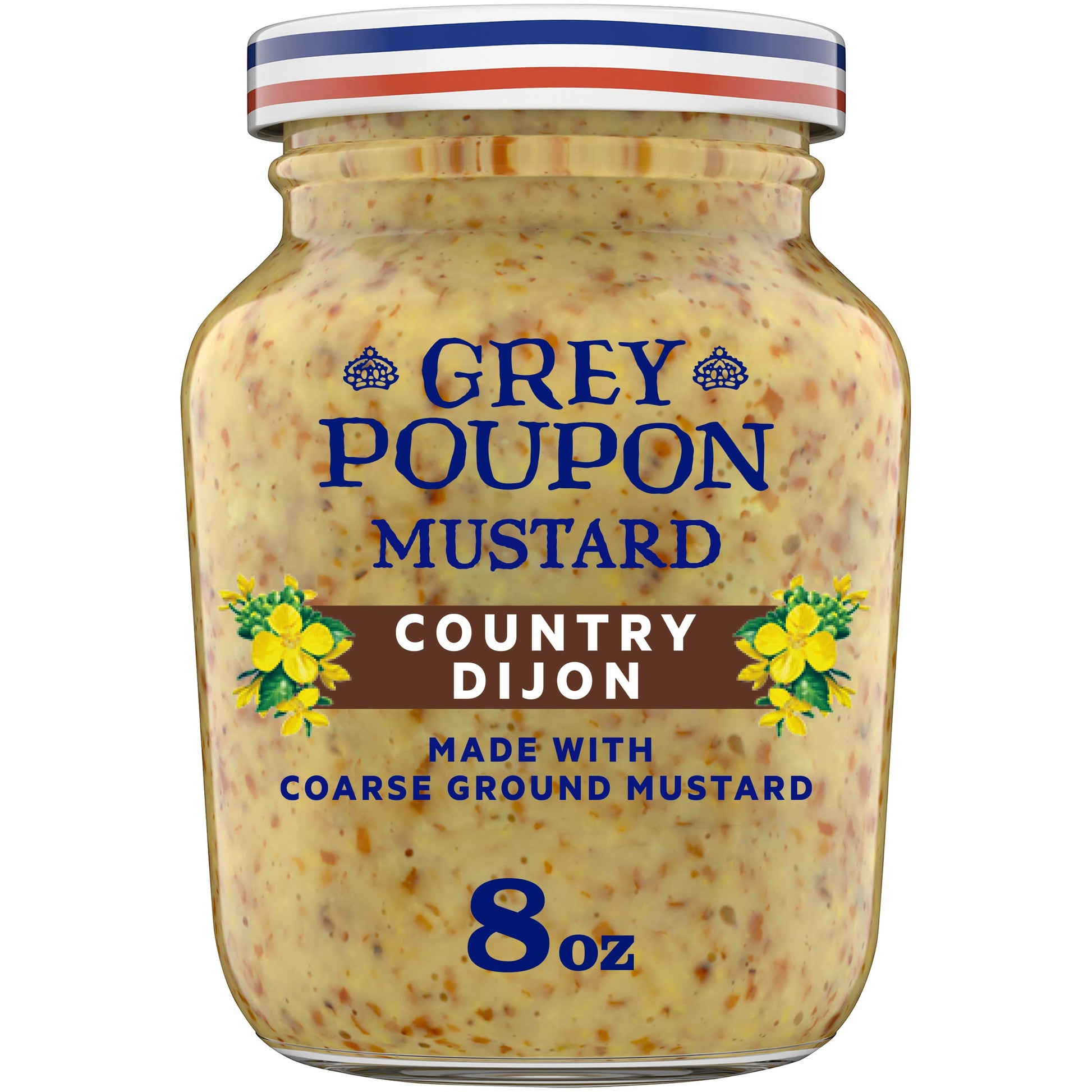 Grey Poupon Country Dijon Mustard, 8 oz Jar, Pack of 1