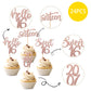 24Pcs Happy 16Th Birthday Cupcake Toppers Glitter Sweet 16 Twenty One Years Old Cupcake Picks Since 2007 Hello 16 Cake Decoratio