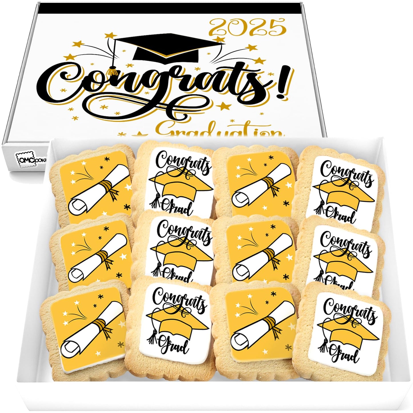 Graduation Cookies Gift Basket Box | Individually Wrapped | 12 Pack | Congratulations Congrats Grad Graduation 2024 for Women Me