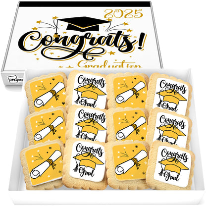 Graduation Cookies Gift Basket Box | Individually Wrapped | 12 Pack | Congratulations Congrats Grad Graduation 2024 for Women Me