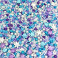 Manvscakes Sprinkles Mix - Blue Confetti & Metallic Snowflake Sprinkles, 4 Ounce, Pink Purple Blue