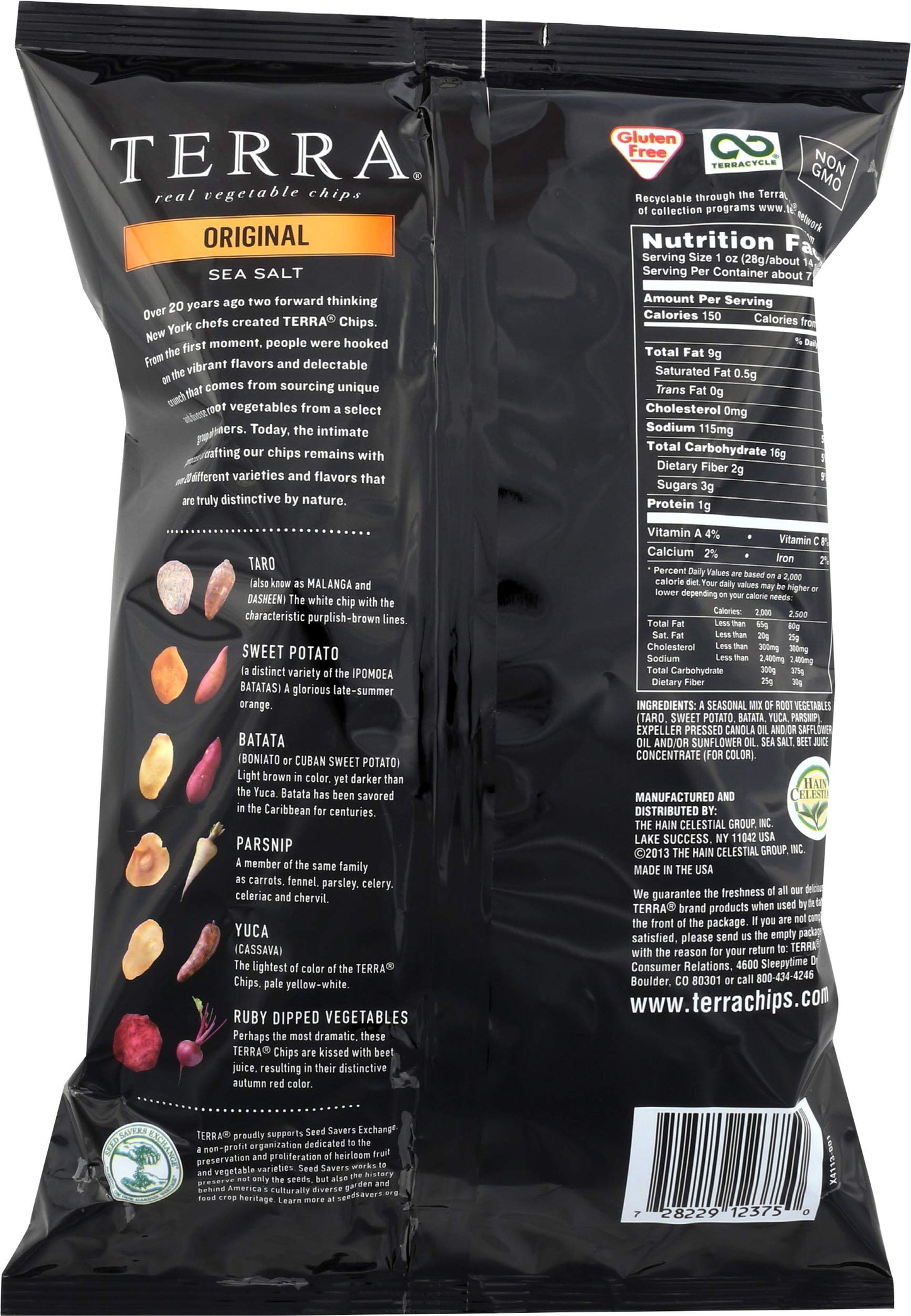 Terra, Chips Exotic Vegetable Original, 6.8 Ounce