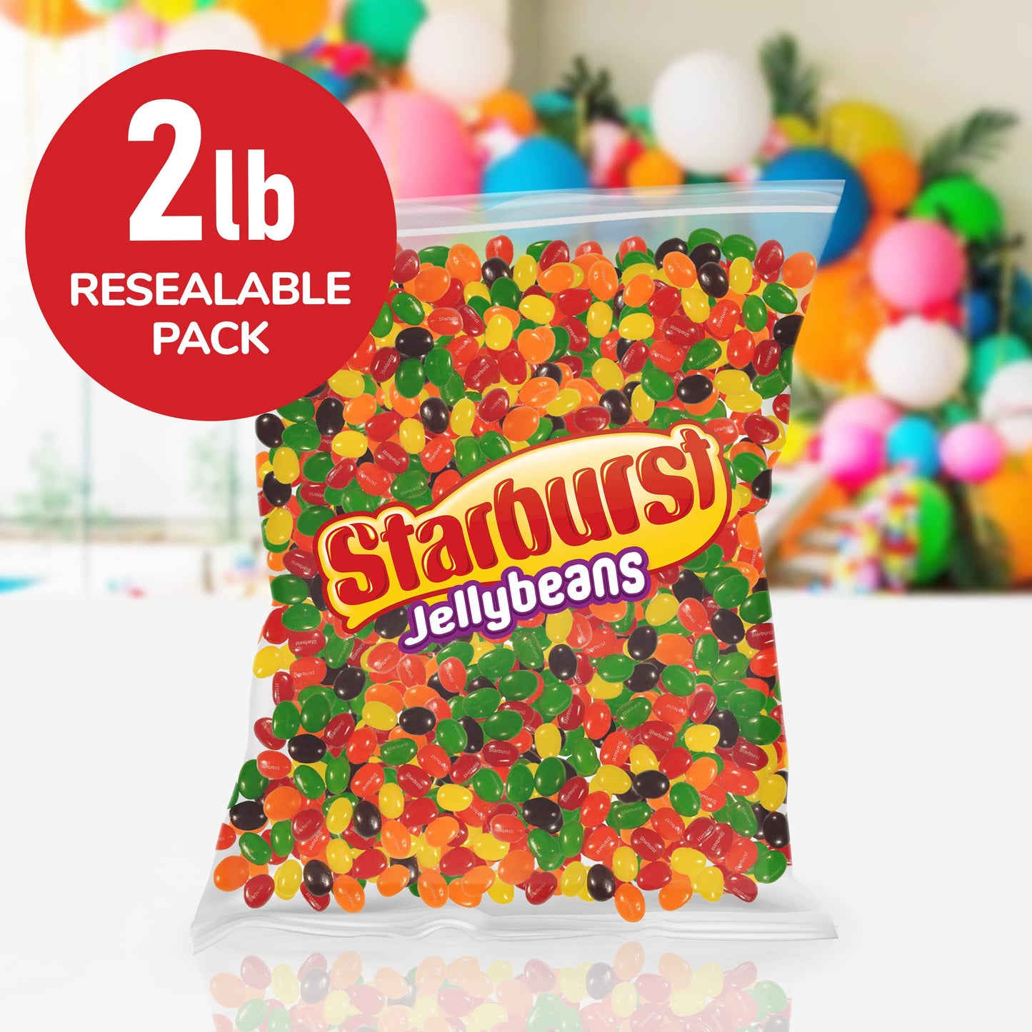 GEEOOLLAH Original Jelly Beans Holiday Candy - 2 Pound Resealable Bag - Orange