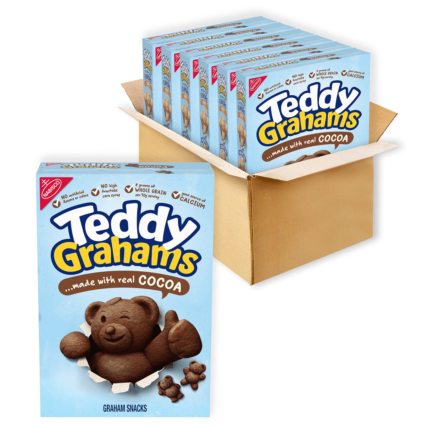 Teddy Grahams Chocolate Graham Snacks, 6 - 10 Oz Boxes