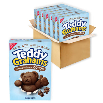 Teddy Grahams Chocolate Graham Snacks, 6 - 10 Oz Boxes