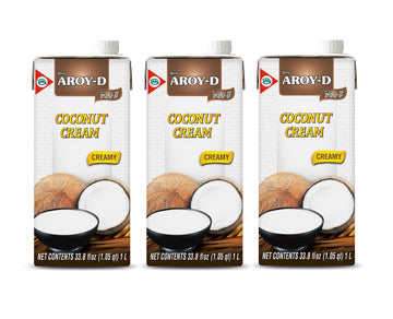Aroy-D 100% Pure Coconut Cream, 33.8 Oz (3-Pack)
