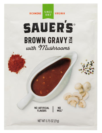 Sauer's Brown Gravy with Mushrooms, 0.75 Ounce (Pack of 1)