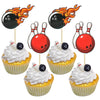 Gyufise 36Pcs Bowling Cupcake Toppers Sport Bowling Party Cupcake Picks Bowling Alley Themed Birthday Party Cake Decorations For
