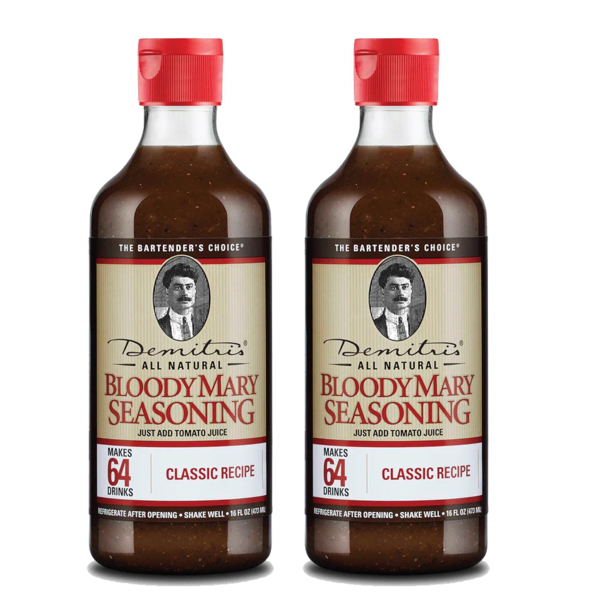 Demitri's Classic Bloody Mary Seasoning Mix, 16 0z Bottles (Pack of 2)