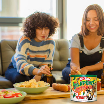 ASS KICKIN Jalapeno Cheddar Spicy Hot Peanuts - 12oz - Gourmet Snack - Model AK762