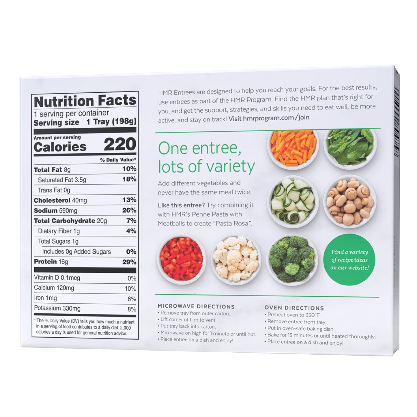 HMR Rotini Chicken Alfredo Entr  e | Pre-packaged Lunch or Dinner to Support Healthy Eating | Ready to Eat | 16g of Protein | Lo
