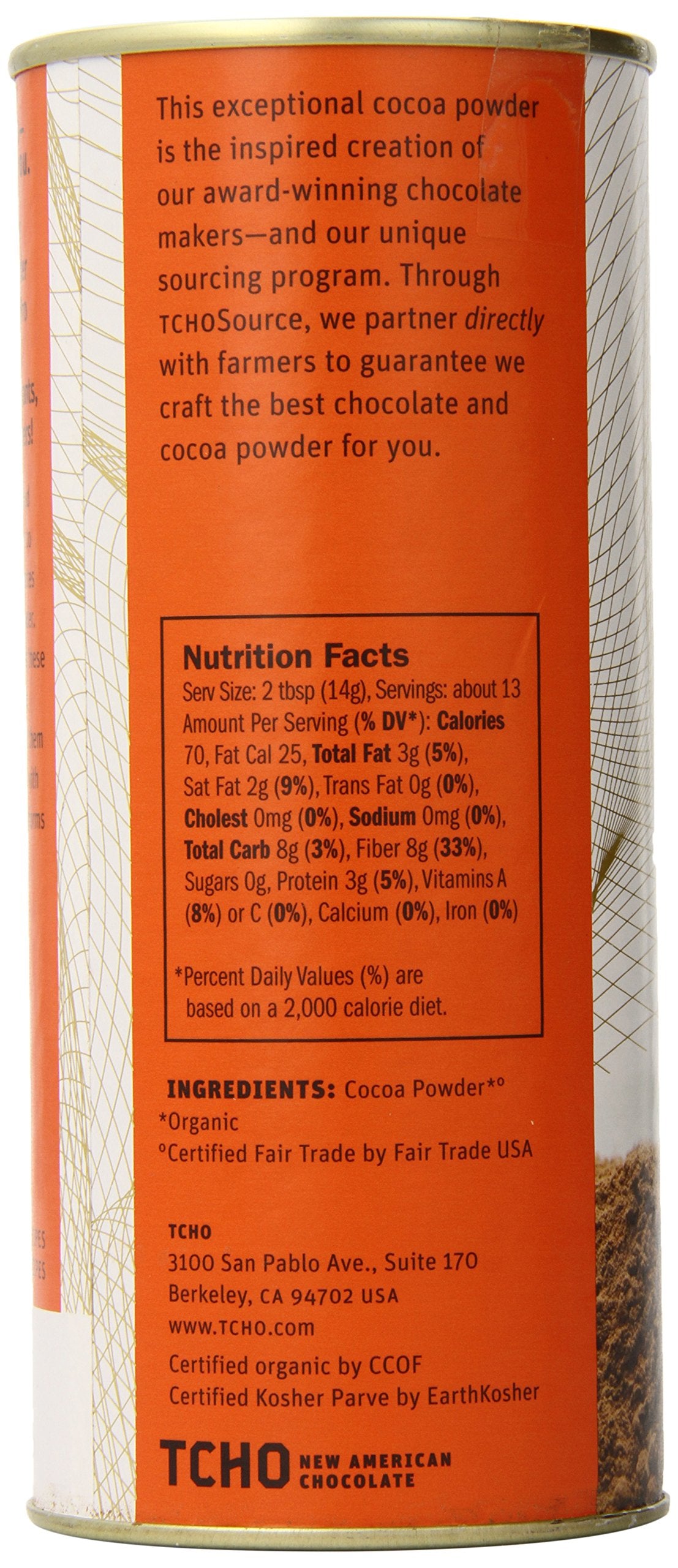 Tcho Chocolate Natural Cocoa Powder, 6.7 Ounce