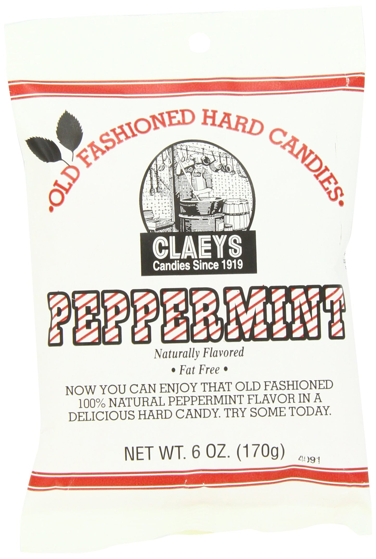 Claeys Natural Peppermint Drops, 6-Ounce Packages (Pack of 12)