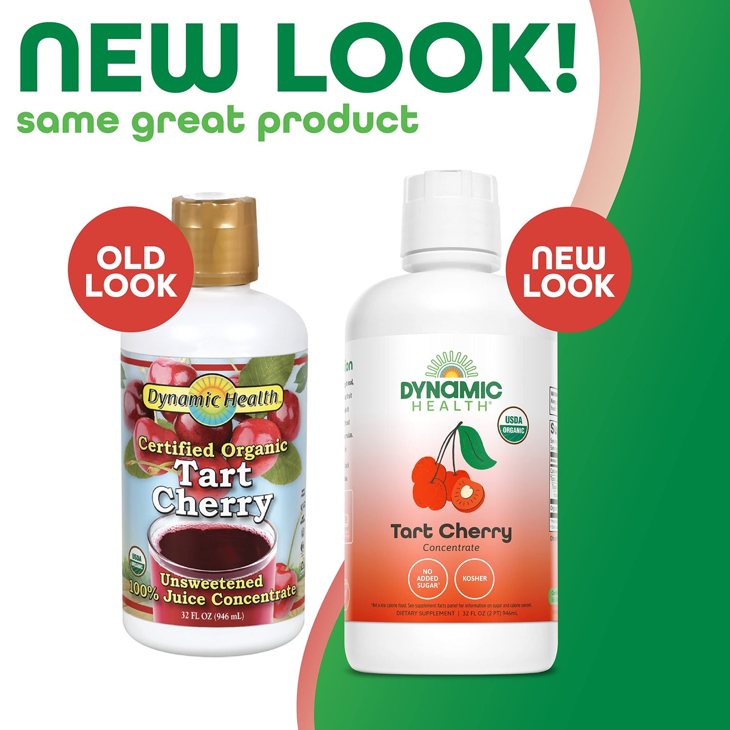 Dynamic Health Organic Tart Cherry Juice, Unsweetened 100% Juice Concentrate, Antioxidants Nutrition Product, No Sweeteners Or Additives, Vegan, Gluten Free, Bpa Free (32Oz)