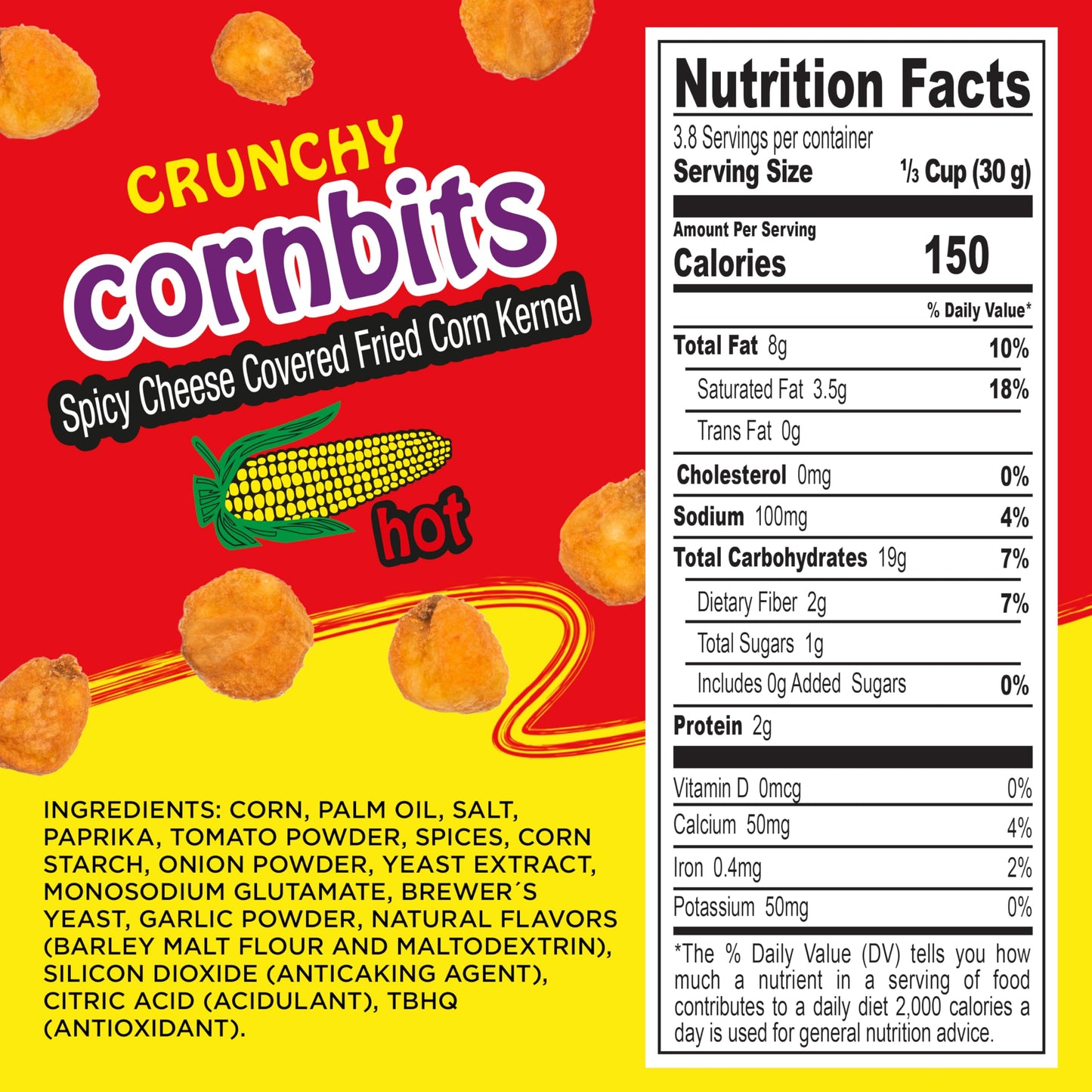Prodiana Diana Elotitos Crunchy Corn Kernel Snacks, Spicy Hot Piquete, 4.05 Oz (Pack of 8)