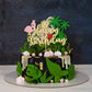 Gyufise 1Pcs Glitter Flamingo Happy Birthday Cake Topper Flamingo Cake Decoration For Hawaiian Luau Tropical Pineapple Theme Kid