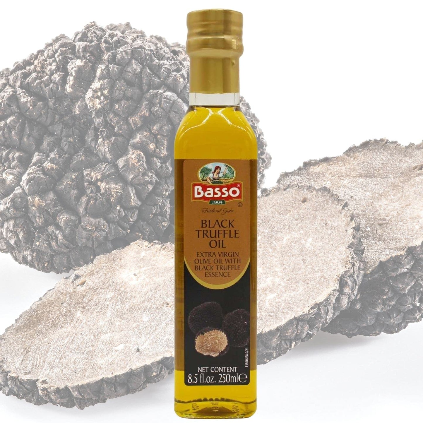 Black & White Truffle Oil Set, Large Bottle Size, 2 Bottles X 8.5Oz (250 Ml), High Concentrate,