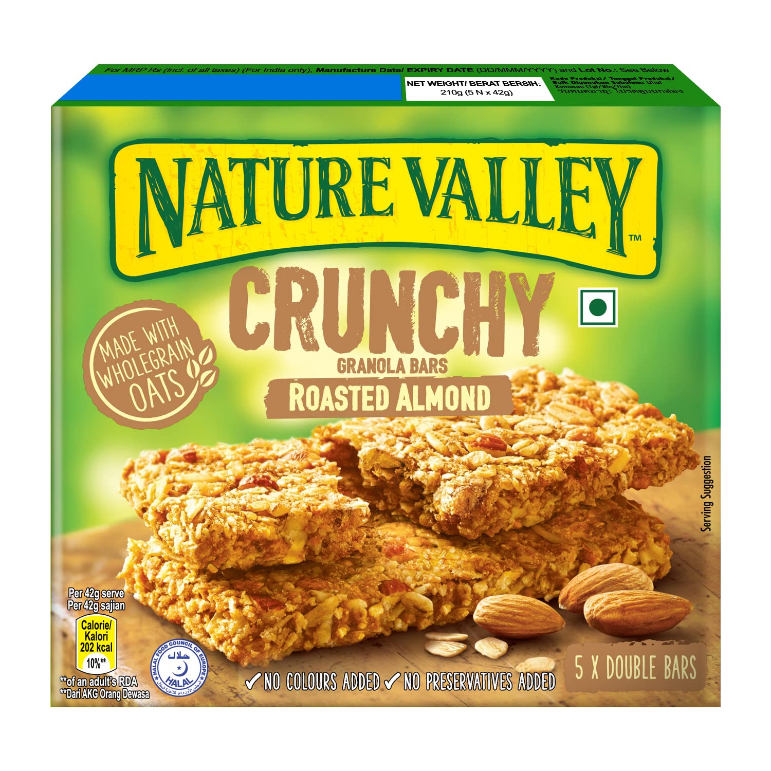 Nature Valley Roasted Nut crunch granola Bars Almond crunch 6 count