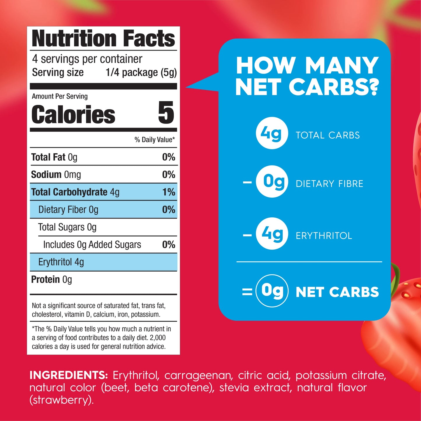 Simply Delish Plant Based Natural Strawberry Jel Dessert - 6 Pack - Zero Sugar, 0g Net Carbs, Gluten Free, Vegan, Diabetic & All