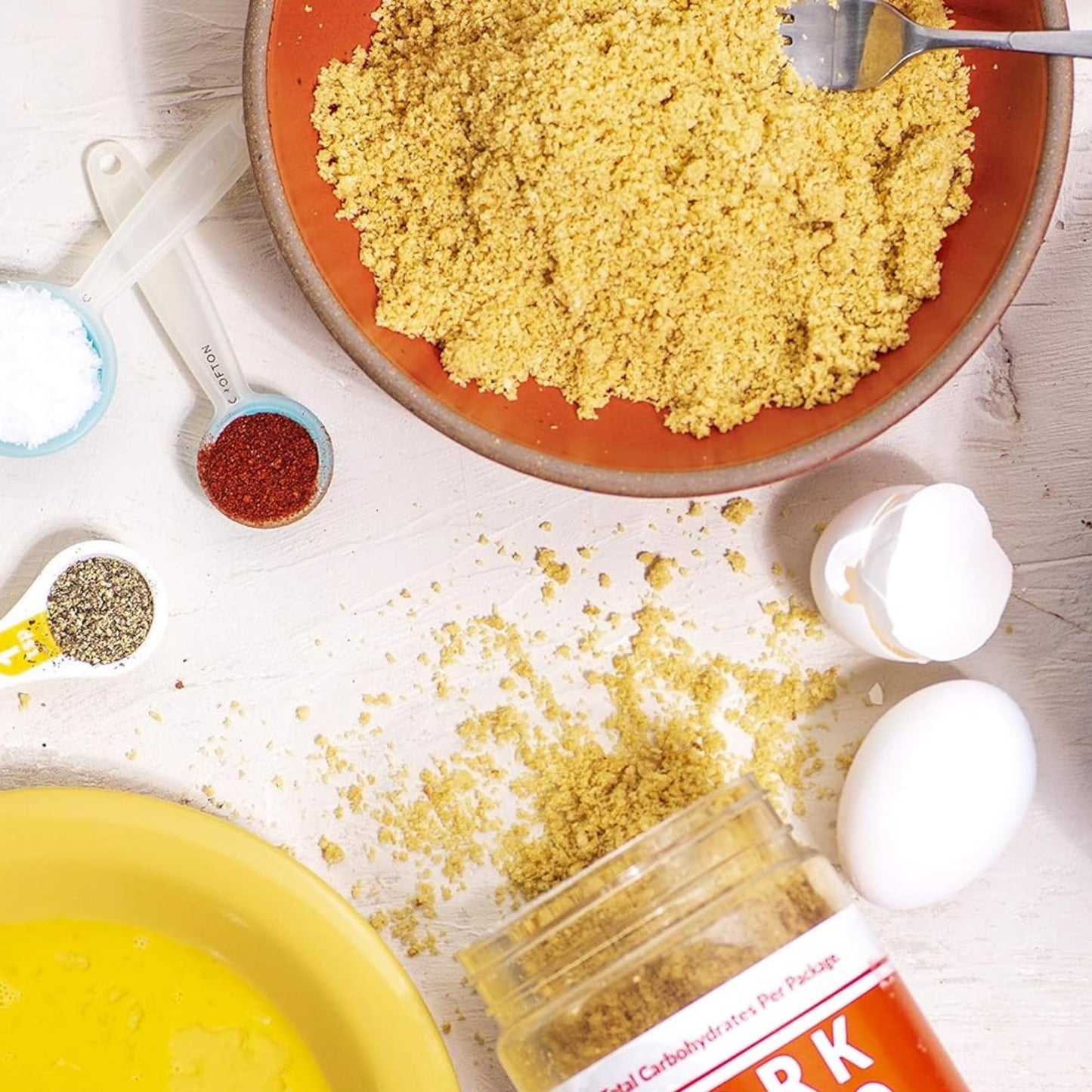 Pork Panko - 0 Carb Pork Rind Bread Crumbs - Keto And Paleo Friendly, Naturally Gluten-Free And Carb-Free (12Oz Jar) + Set Of 5