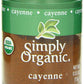 Simply Organic Cayenne Ground Spice, 0.53 Ounce, Pack of 6, Plastic