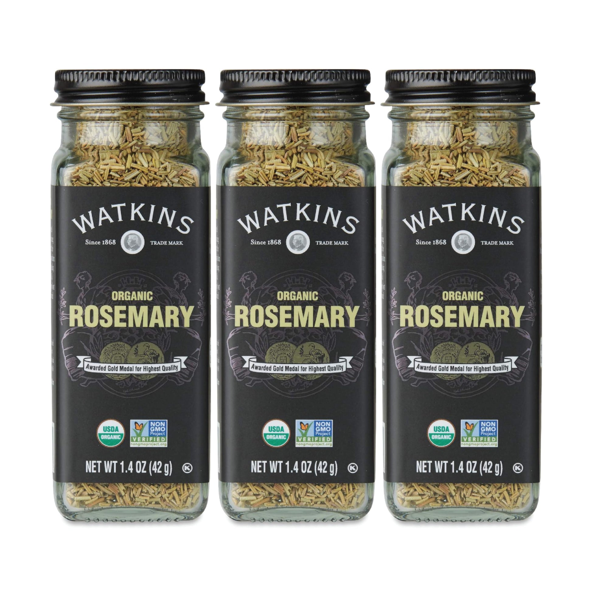 Watkins Organic Rosemary, 1.4 Ounce, Pack of 3
