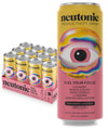 Neutonic Nootropic Productivity Energy Drink | Strawberry Lemonade 12 Cans | 120mg Natural Caffeine  Zero Sugar | Support Memory  Mental Clarity  Cognitive Function | Boost Focus  Energy  Brain Health
