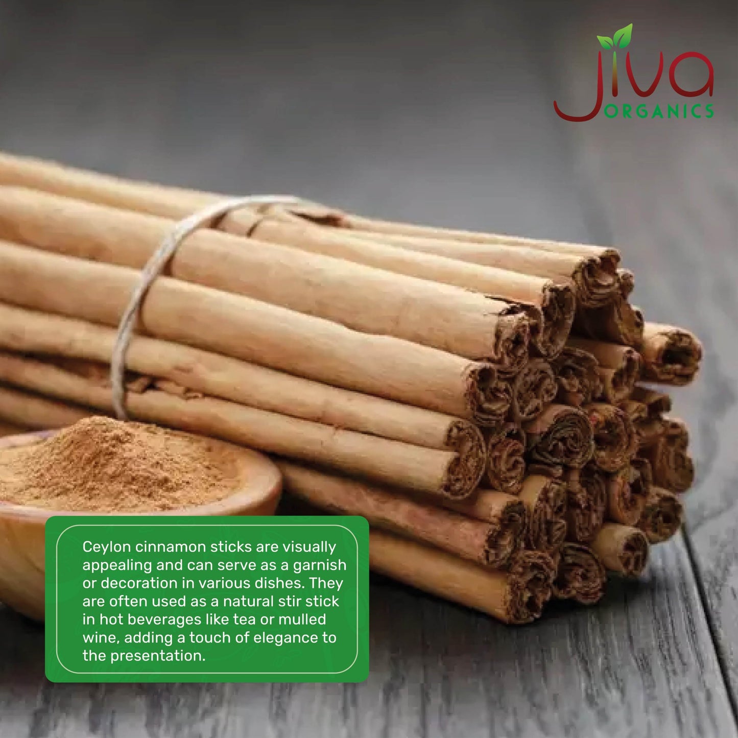 Organic Ceylon Cinnamon Sticks 7 Ounce Bag From Sri Lanka | Raw, Vegan, Non-Gmo | ~45 Sticks, 3 Inch, Fair Trade, Gluten Free By Jiva Organics
