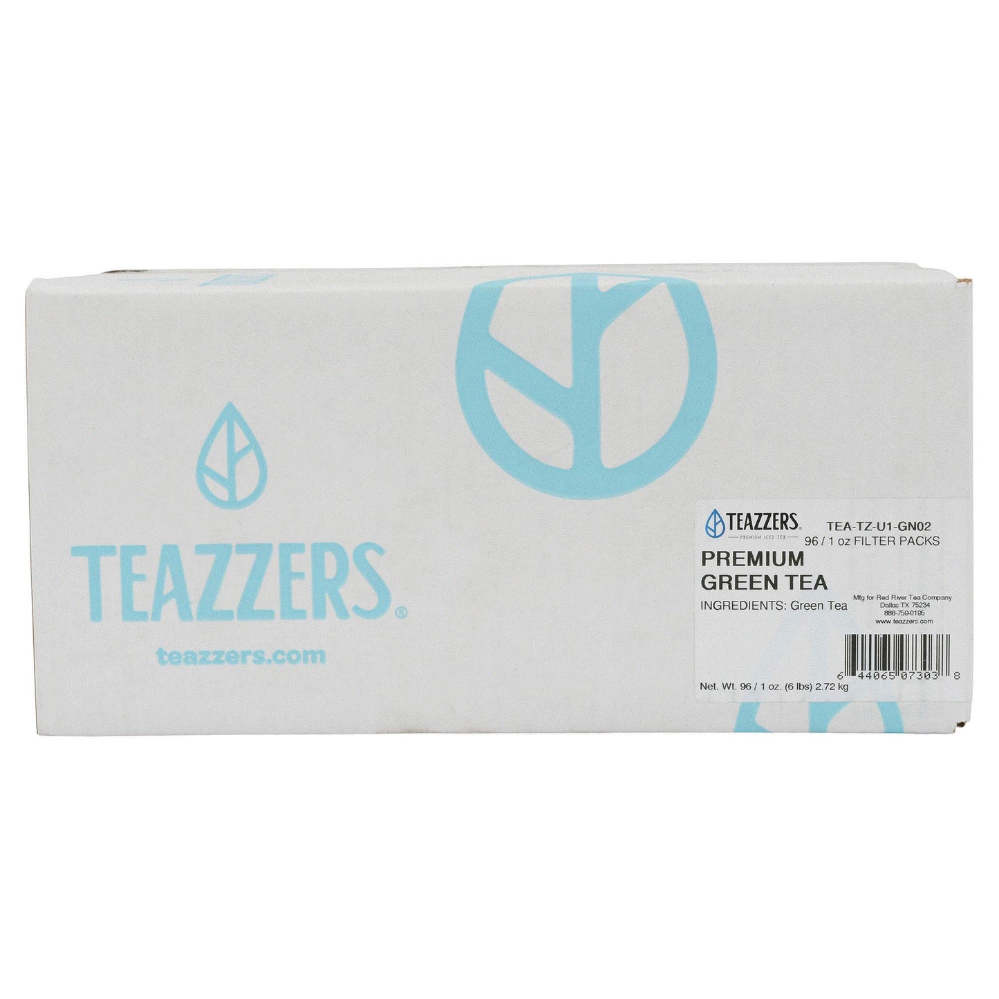 Teazzers Premium All-Natural Green Tea Bags, Unsweetened, 1 Ounce (Pack of 96)