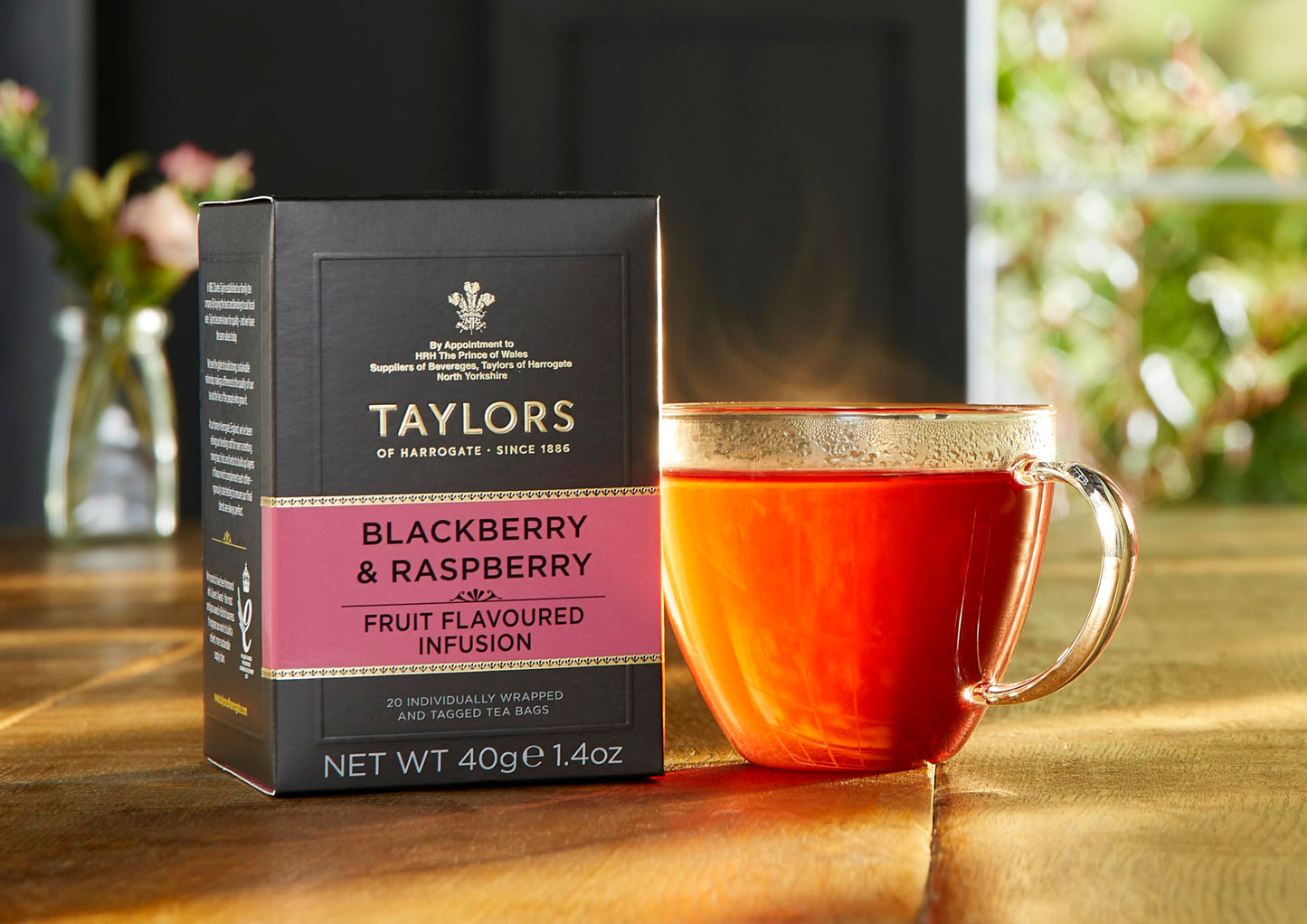 Taylors Of Harrogate Blackberry & Raspberry Herbal Tea, 20 Count (Pack Of 6)