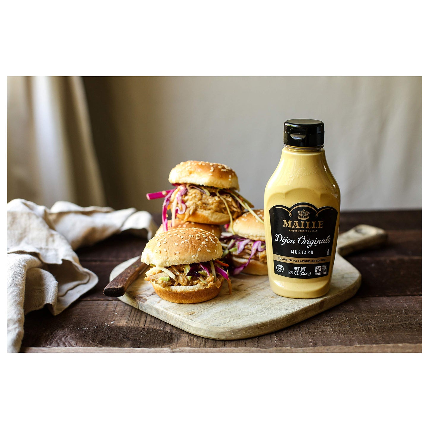 Maille Mustard Dijon Originale Squeeze 8.9 Oz, Pack Of 6, 8.9 Oz