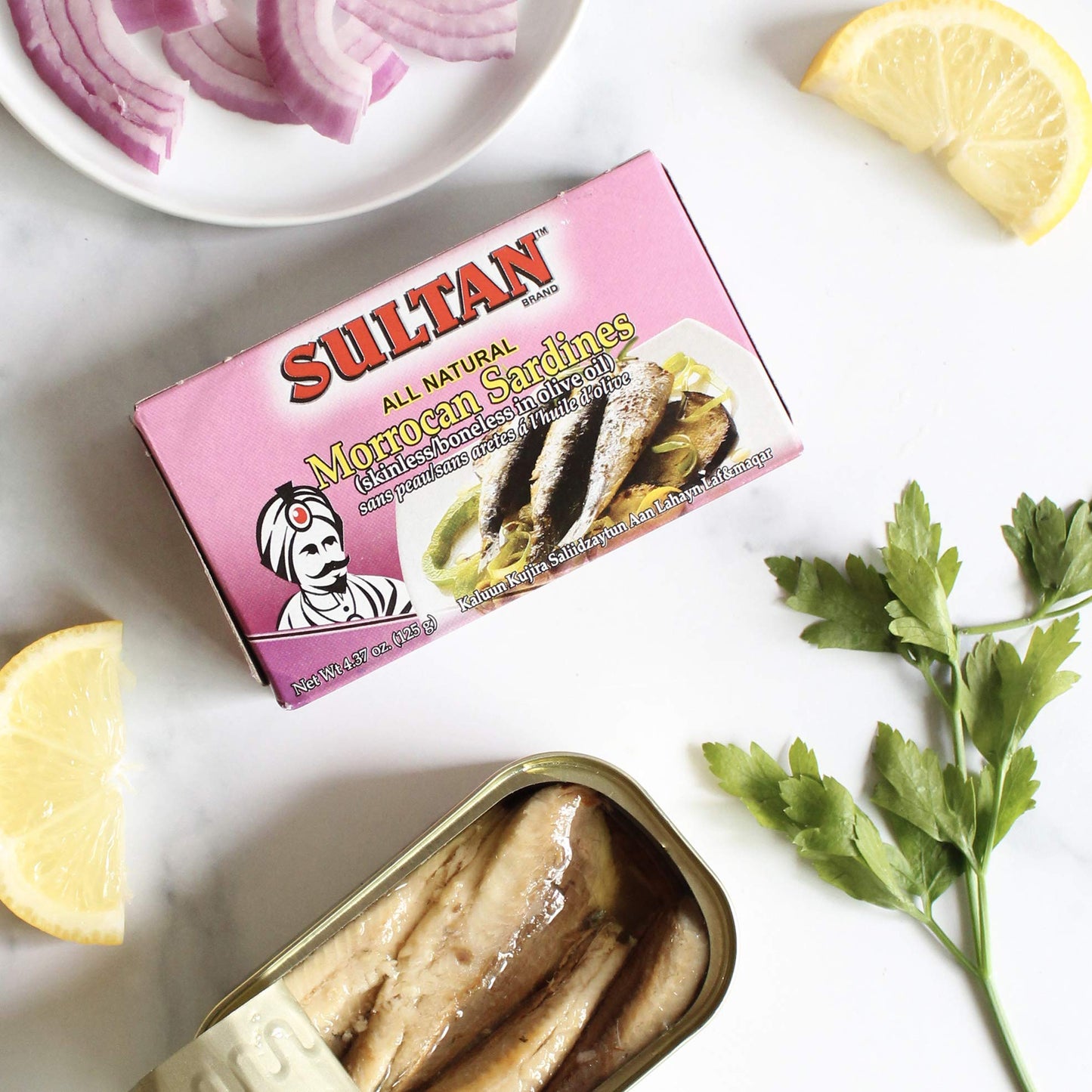 Sultan Moroccan Boneless and Skinless Sardines in Olive Oil, 100% All-Natural, High Protein, No Additives, No Preservatives, Pal
