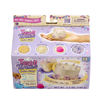 Goliath Tasty Tinies Bake Shop Vanilla Cake Mix Kit with Unicorn Tracks Sprinkles & Vanilla Frosting Mix | Bake & Decorate 2 Rea