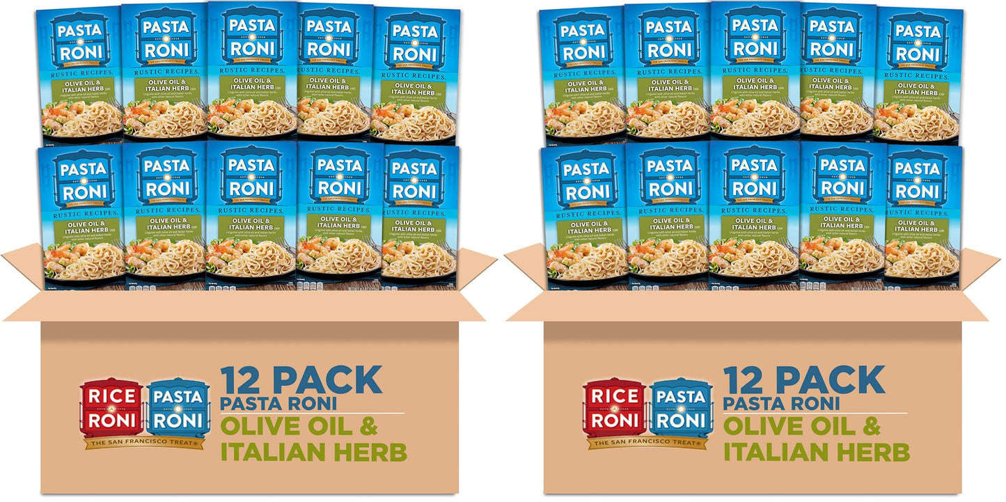 Pasta Roni, Olive Oil & Italian Herb Linguine, 4.7oz Boxes (24 Pack)