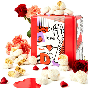 Davids Cookies Butter Pecan Meltaways Flavored Cookies With Crunchy Pecans In A Beautiful Love Tin Gift Box 2Lbs - Deliciously S