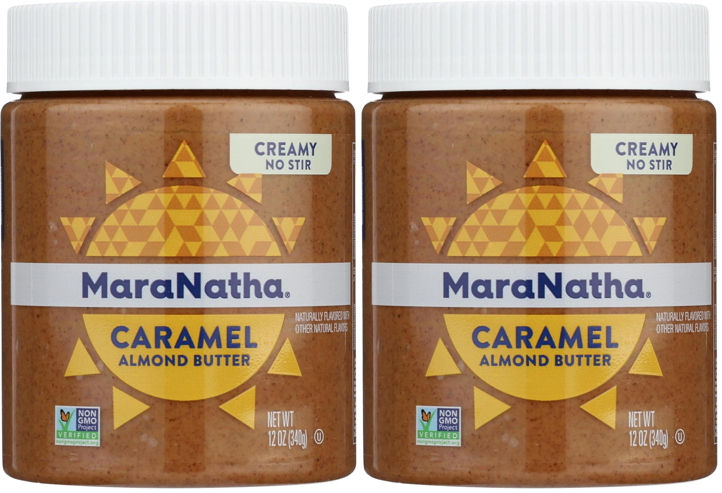 MaraNatha No Stir Creamy Roasted Caramel Almond Butter, 12oz (Pack of 2)