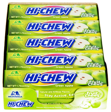 Hi-Chew Sensationally Chewy Japanese Fruit Candy, Green Apple 1.76 Ounce (Pack of 10)