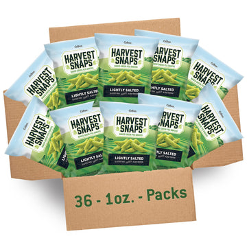Harvest Snaps Veggie Chips (Single Serve Snack Crisps, 1.0 oz) | Powered by Plant Protein, Gluten Free, Non-GMO Baked Vegetable 