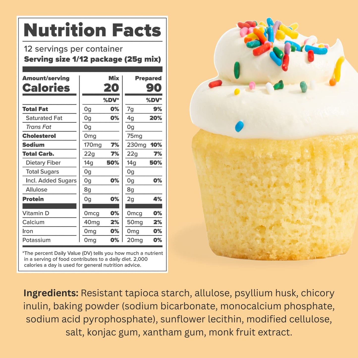 Scottys Everyday Keto Cupcake & Cake Mix - Gluten Free, 0g Net Carbs, Sugar Free, 10.6oz (3 Packs)