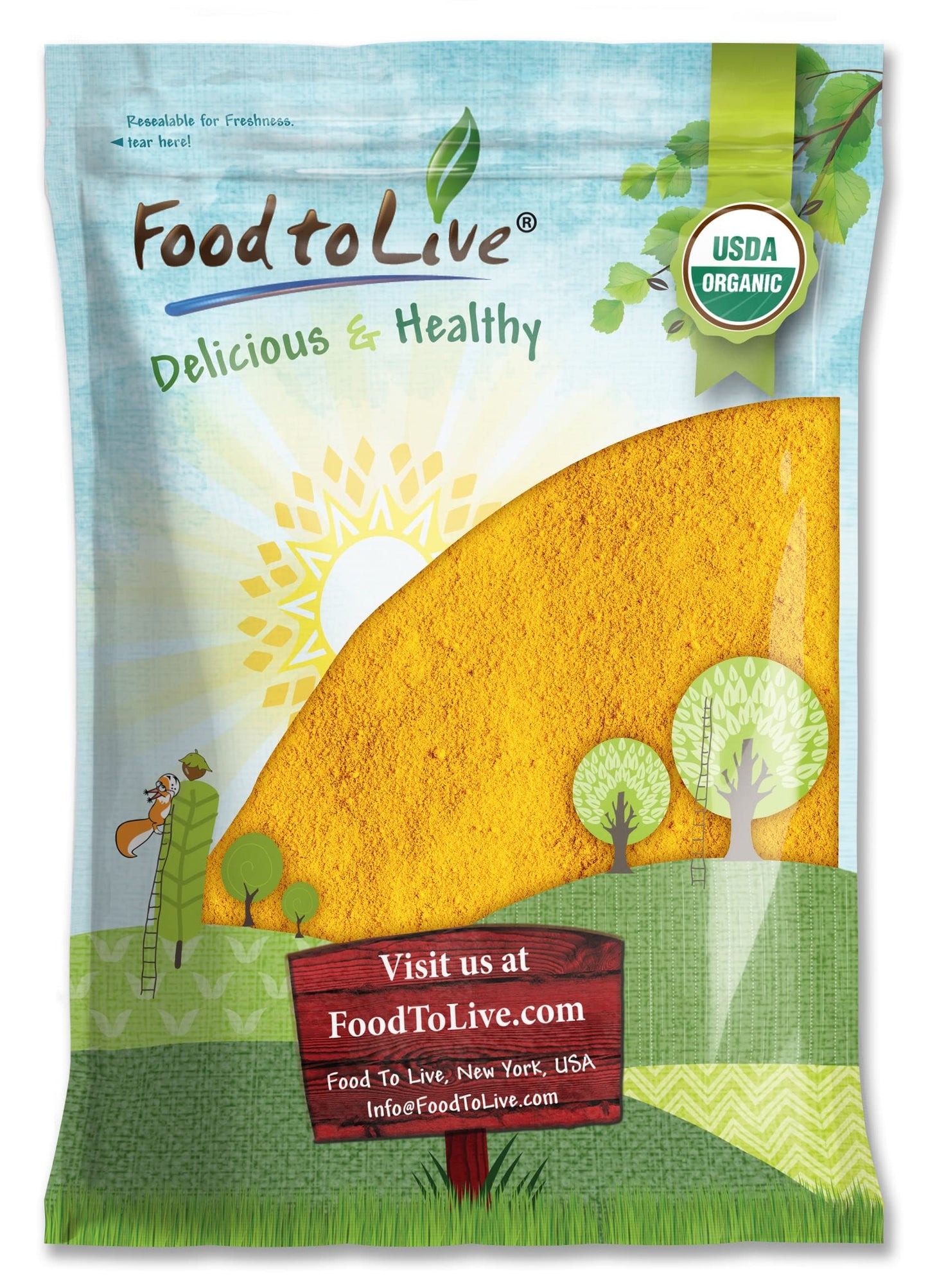Food to Live Organic Pumpkin Fruit Powder, 100% Pure, Non-GMO, Vegan, 7 Pound Pack