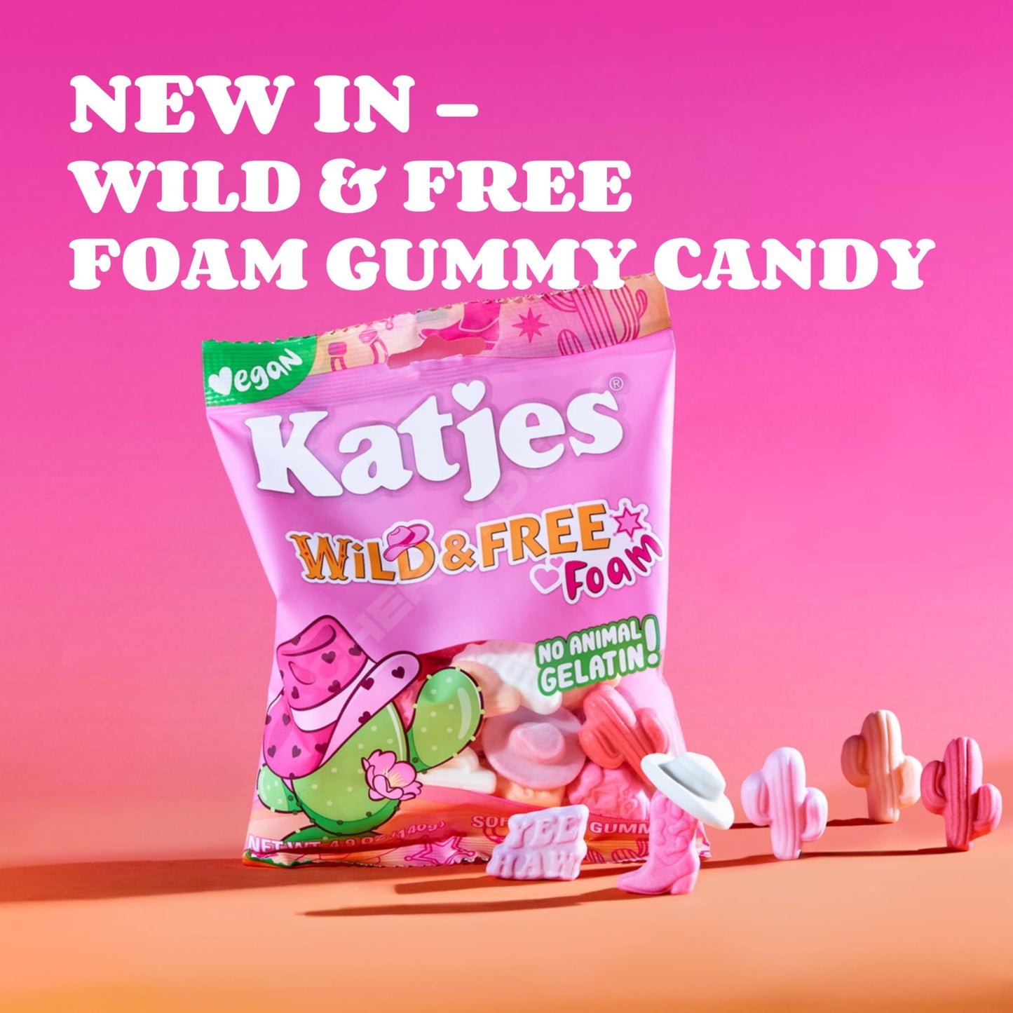Katjes Vegan Rainbow Gummies Variety Pack, 4.9oz, Gelatin-Free, Plant Derived Colors, No High Fructose Corn Syrup, 4 Candy Bags