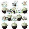 Mallard Duck Baby Shower Decorations - Joybileefun 40PCS One Lucky Duck Birthday Decorations Cupcake Toppers Hunting Birthday Pa