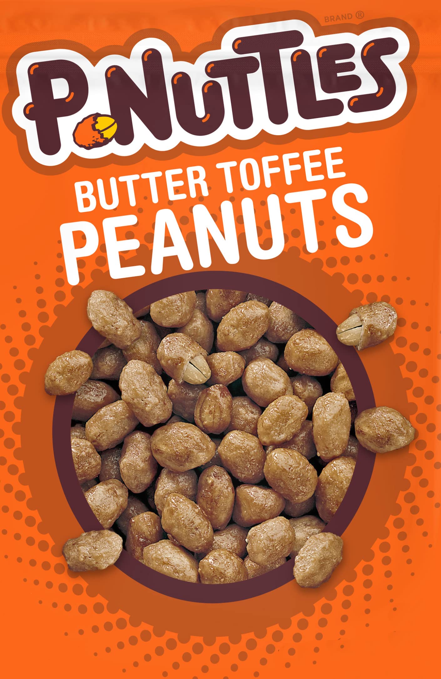 P-Nuttles Butter Toffee Covered Peanuts,Sweet Salty Snack, Toffee Peanuts,Toffee Nuts, 44 Ounce Jar Made In The Usa, Kosher, Pea